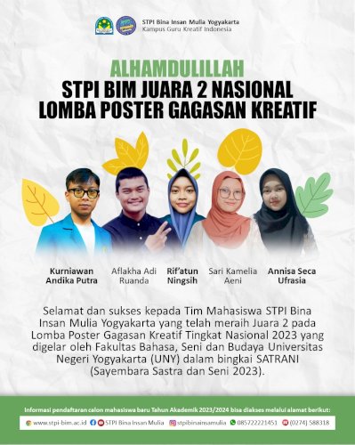 STPI BIM Juara 2 Nasional Lomba Poster Gagasan Kreatif